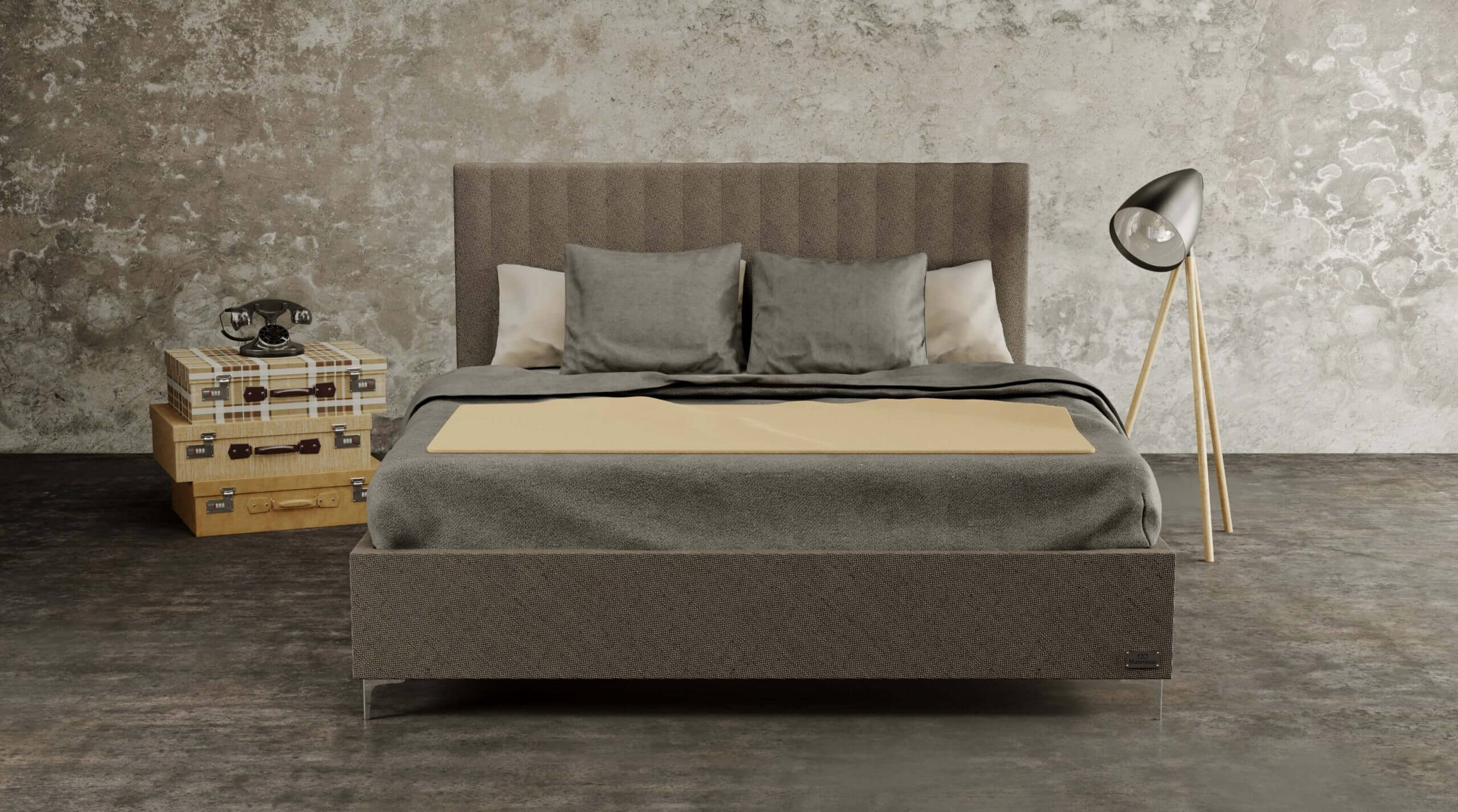 Designová postel s kvalitní vysokou matrací